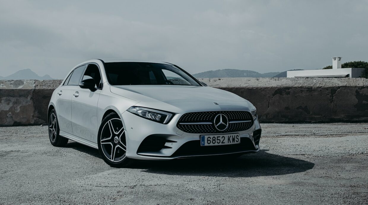 silver Mercedes-Benz sedan